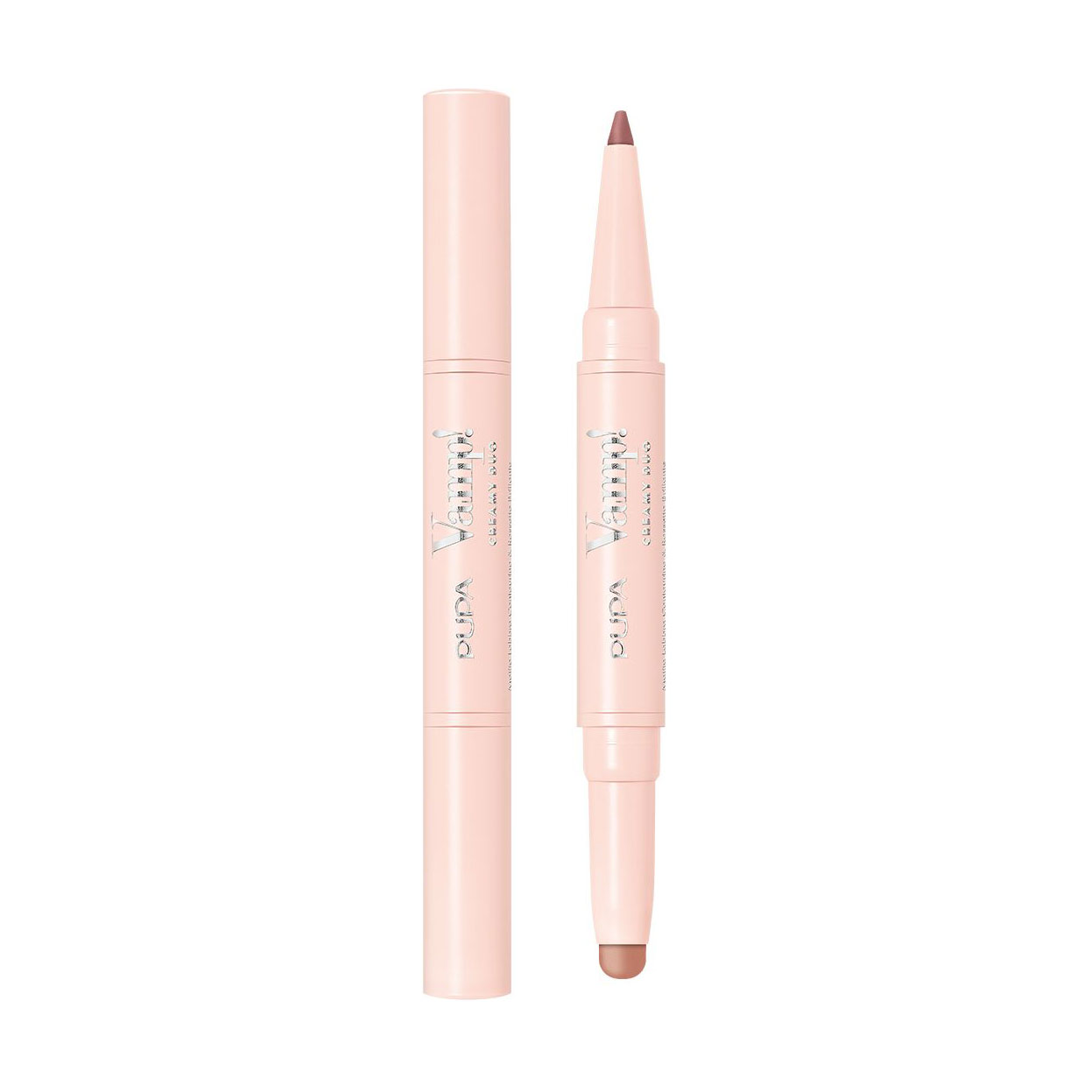 Помада-олівець для губ 2 в 1 Pupa Vamp! Creamy Duo Contouring Lip Pencil &amp; Brilliant Lipstick 005 Deep Nude, 1 г